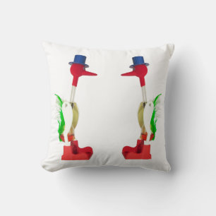 Drinking Bird Throw Pillow
