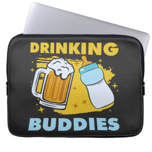 Drinking body fahers day laptop sleeve