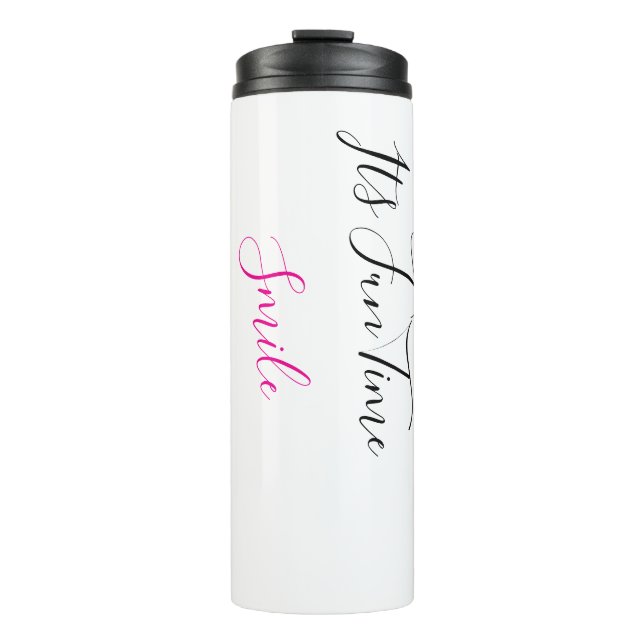 Drinking Bottle Fun Time Smile Art Design | (Front)
