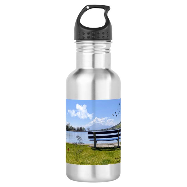 Drinking bottle with natural motif - for quiet mom (Front)