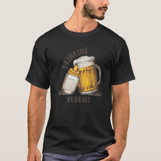 Drinking Buddies Dad And Baby Matching Fist Father T-Shirt
