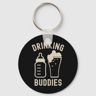 Drinking Buddies Dad Grandpa New Baby Beer And Bot Keychain