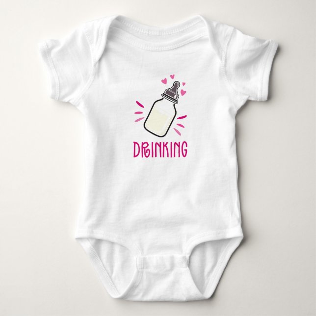 "Drinking" Buddies Twins  Baby Bodysuit (Front)