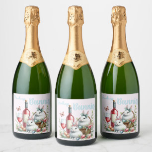 Drinking Bunnies Easter Sparkling Wine Label