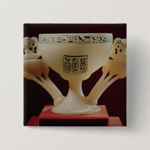 Drinking cup in form of a half-opened lotus 2 inch square button