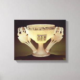 Drinking cup in the form of a half-opened canvas print