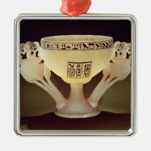 Drinking cup in the form of a half-opened metal ornament