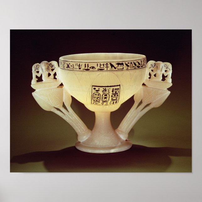 Drinking cup in the form of a half-opened poster (Front)