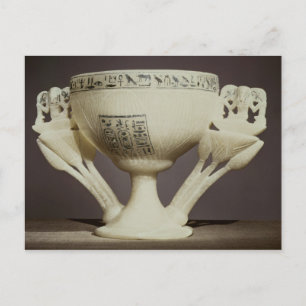 Drinking cup in the form of half-opened lotus postcard
