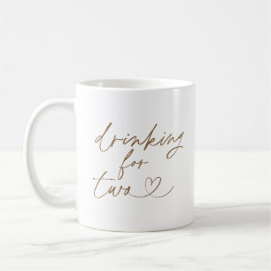 Drinking for Two Coffee Mug   A Baby is Brewing