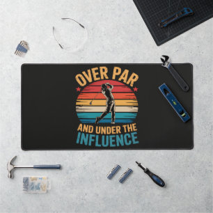 Drinking Funny Golfing Desk Mat