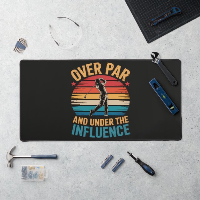 Drinking Funny Golfing Desk Mat (Workstation)