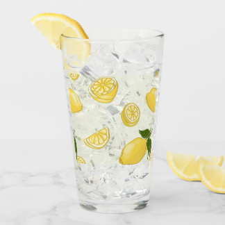 Drinking Glass Lemon Print