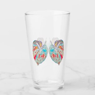 Drinking Glass with Edited Anthurium