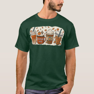 Drinking Halloween Fall Pumpkin Coffee Drinks T-Shirt