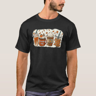 Drinking Halloween Fall Pumpkin Coffee Drinks T-Shirt