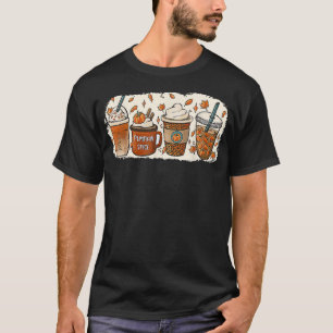 Drinking Halloween Fall Pumpkin Coffee Drinks T-Shirt
