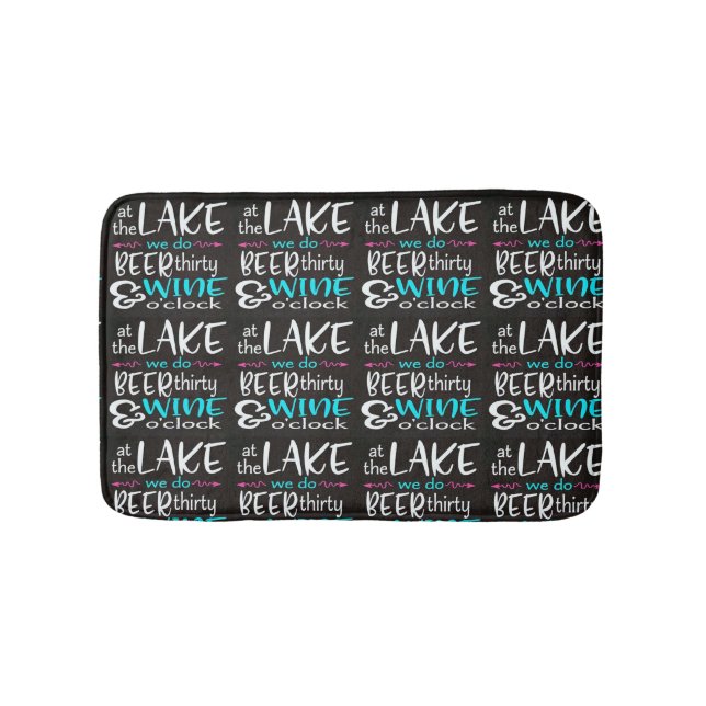 **DRINKING HUMOR LAKE HOUSE** BATHROOM MAT (Front)