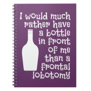 Drinking humour custom colour notebook