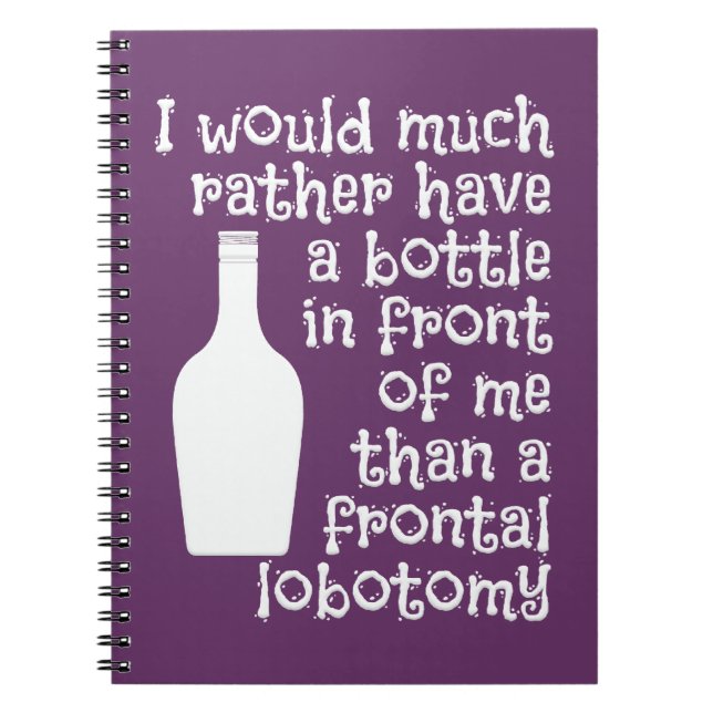Drinking humour custom colour notebook (Front)