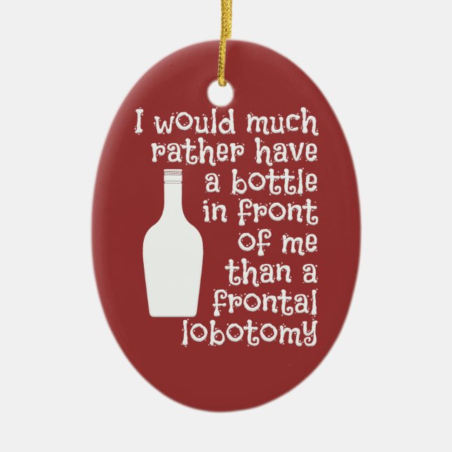 Drinking humour custom colour ornament (Front)