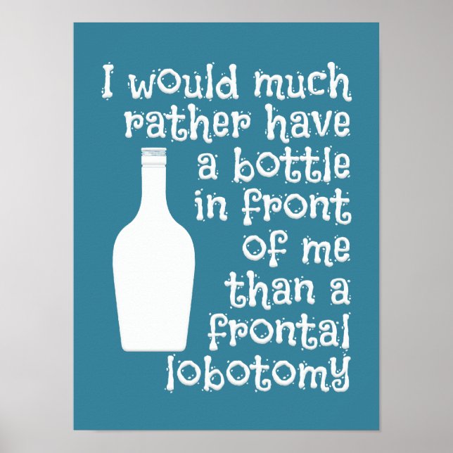 Drinking humour custom colour poster (Front)