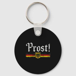 Drinking Men Women Vintage German Flag Prost Keychain
