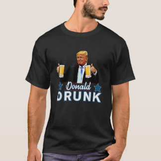 Drinking Presidents Trump 4th of July Funny Donald T-Shirt
