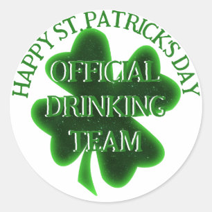 Drinking Team St. Patrick's Day Classic Round Sticker