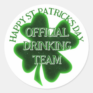 Drinking Team St. Patrick's Day Classic Round Sticker