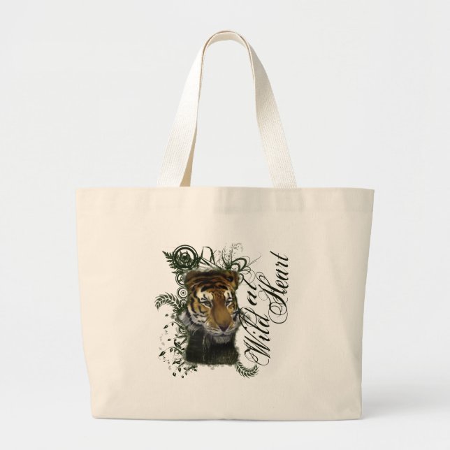 Drinking Tiger Large Tote Bag (Front)