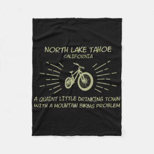 Drinking Town Mountain Biking Problem - North Lake Fleece Blanket