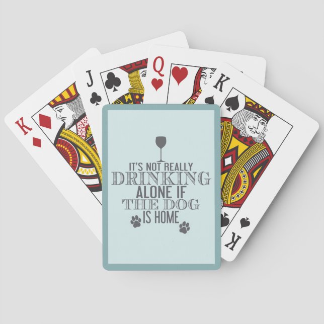 Drinking With The Dog | Funny Playing Cards (Back)