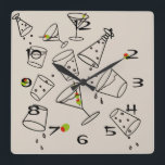 Drinks Acrylic Clock<br><div class="desc">The Drinks graphic will go with any item!</div>