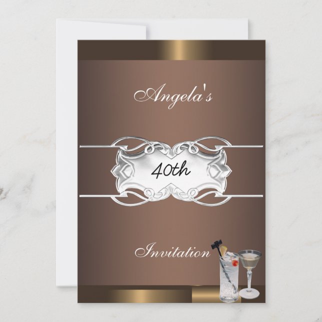 Drinks and Chocolate Party Invitation (Front)