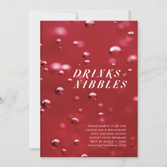 Drinks and Nibbles Invitation (Front)