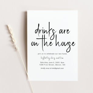 Drinks are on the House Housewarming Party Invite