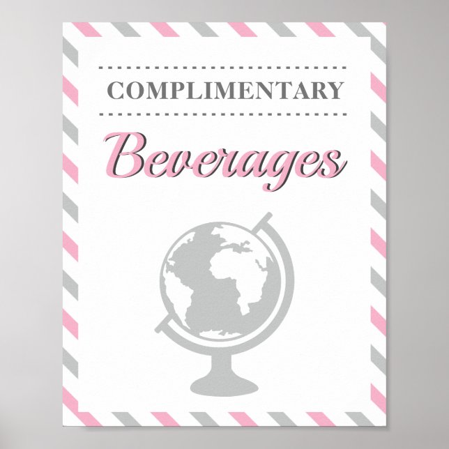 Drinks Beverages Travel Airplane Airline Party Poster (Front)