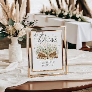 Drinks New Chapter Book Theme Wildflower Poster
