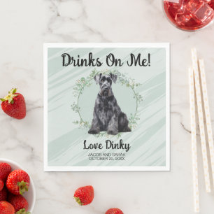 Drinks On Me! Giant Schnauzer Photo Napkin