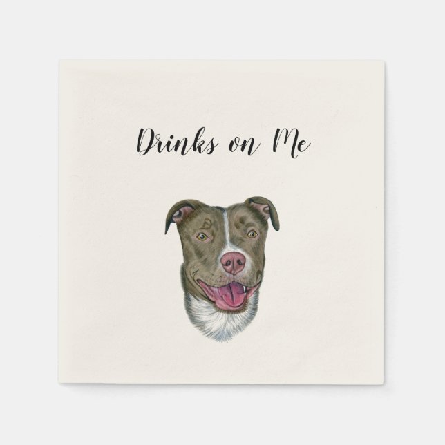Drinks on Me Napkins (Dog) (Front)