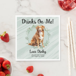 Drinks On Me! Novia Scotia Duck Tolling Retriever Napkin