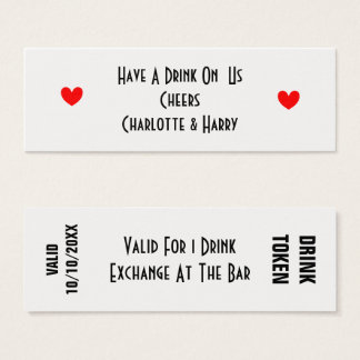 Drinks Token For Guests Personalized