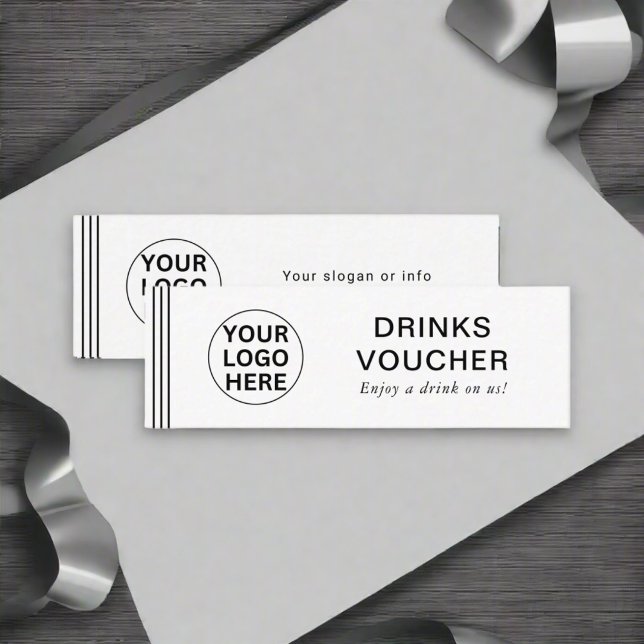 Drinks Voucher l Black & White Gift Certificate  (Creator Uploaded)