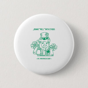 Drinks Well With Others 2 Inch Round Button