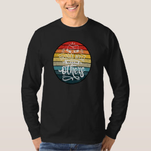 Drinks Well With Others Retro Sunset Drinking T-Shirt