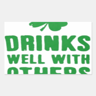 Drinks Well With Others St. Patrick's Day Tee Sticker