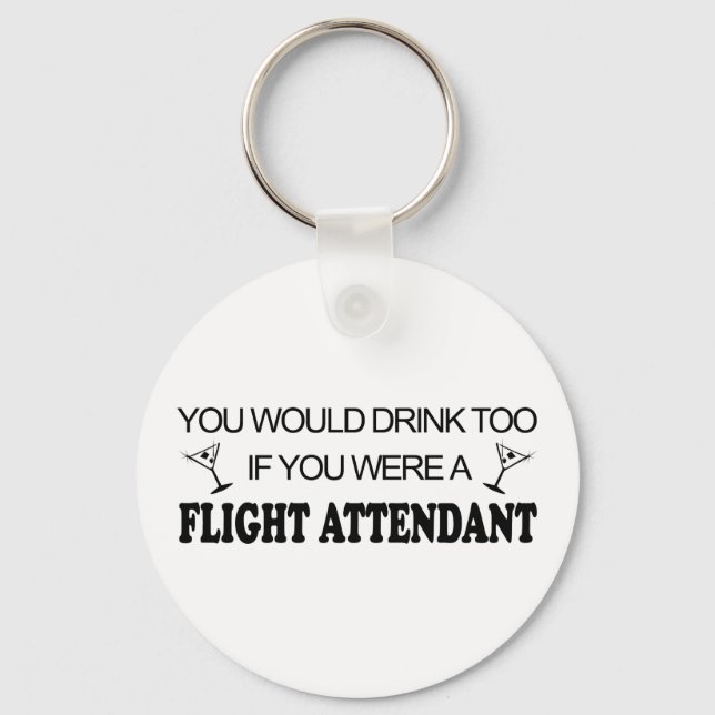 DrinkToo - Flight Attendant Keychain (Front)