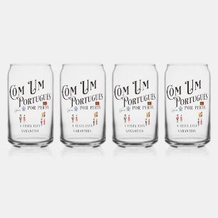 Drinkware Set Com um Portugues por perto Can Glass