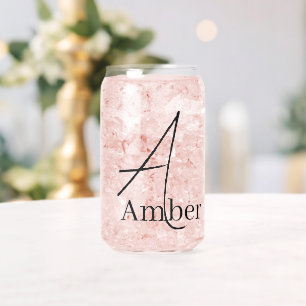 Drinkware Set Letter A Can Glass